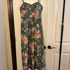 Floral Maxi Dress with Spaghetti Straps
